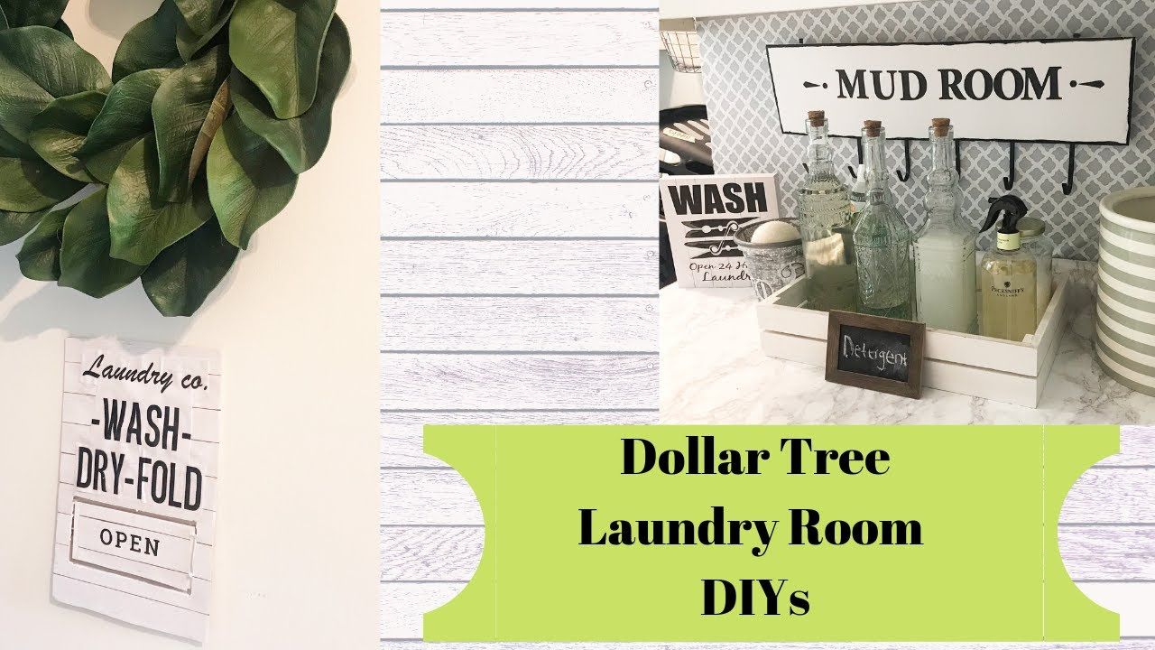 Dollar Tree Laundry Room Makeover 9 Diy Projects Youtube