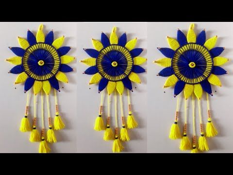 Diy Easy Woolen Wall Hanging Design For Home Decore Youtube